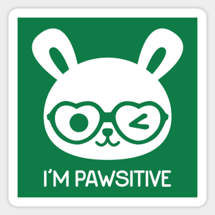 I'm Pawsitive - Rabbit Sticker